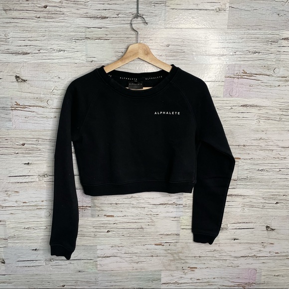 Alphalete Tops - Alphalete Cropped Sweatshirt PBNS XS Black